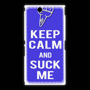 Coque Sony Xpéria Z Ultra Keep Calm Suck me Bleu