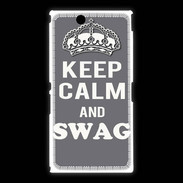 Coque Sony Xpéria Z Ultra Keep Calm Swag Gris