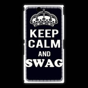 Coque Sony Xpéria Z Ultra Keep Calm Swag Noir