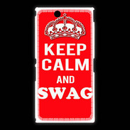 Coque Sony Xpéria Z Ultra Keep Calm Swag Rouge