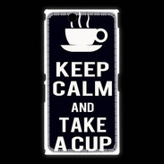 Coque Sony Xpéria Z Ultra Keep Calm Take a cup Noir