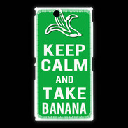 Coque Sony Xpéria Z Ultra Keep Calm Take Banana Vert