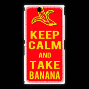 Coque Sony Xpéria Z Ultra Keep Calm Take Banana Rouge
