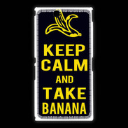 Coque Sony Xpéria Z Ultra Keep Calm Take Banana Noir