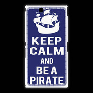 Coque Sony Xpéria Z Ultra Keep Calm Be a Pirate Bleu