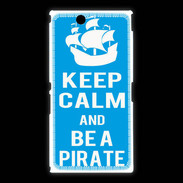 Coque Sony Xpéria Z Ultra Keep Calm Be a Pirate Cyan
