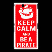 Coque Sony Xpéria Z Ultra Keep Calm Be a Pirate Rouge