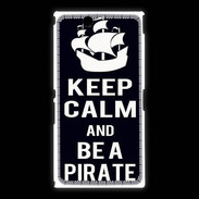 Coque Sony Xpéria Z Ultra Keep Calm Be a Pirate Noir