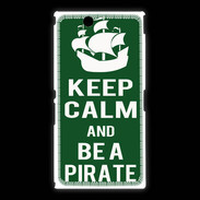 Coque Sony Xpéria Z Ultra Keep Calm Be a Pirate Vert