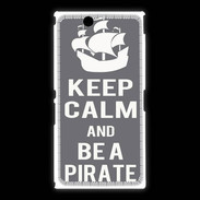 Coque Sony Xpéria Z Ultra Keep Calm Be a Pirate Gris