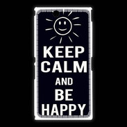 Coque Sony Xpéria Z Ultra Keep Calm Be Happy Noir