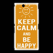 Coque Sony Xpéria Z Ultra Keep Calm Be Happy Orange