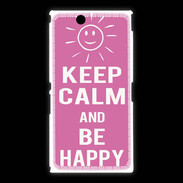 Coque Sony Xpéria Z Ultra Keep Calm Be Happy Rose