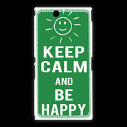 Coque Sony Xpéria Z Ultra Keep Calm Be Happy Vert