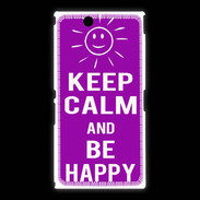 Coque Sony Xpéria Z Ultra Keep Calm Be Happy Violet