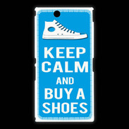 Coque Sony Xpéria Z Ultra Keep Calm Buy Shoes Cyan 