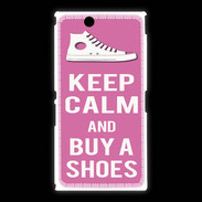 Coque Sony Xpéria Z Ultra Keep Calm Buy Shoes Rose