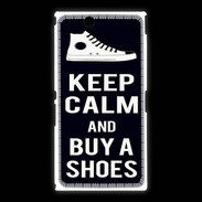 Coque Sony Xpéria Z Ultra Keep Calm Buy Shoes Noir
