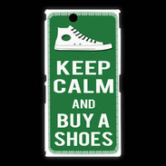 Coque Sony Xpéria Z Ultra Keep Calm Buy Shoes Vert
