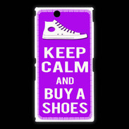 Coque Sony Xpéria Z Ultra Keep Calm Buy Shoes Violet