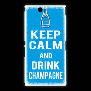 Coque Sony Xpéria Z Ultra Keep Calm Drink champagne Cyan