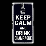 Coque Sony Xpéria Z Ultra Keep Calm Drink champagne Noir