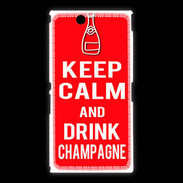 Coque Sony Xpéria Z Ultra Keep Calm Drink champagne Rouge
