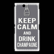 Coque Sony Xpéria Z Ultra Keep Calm Drink champagne Gris