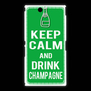 Coque Sony Xpéria Z Ultra Keep Calm Drink champagne Vert