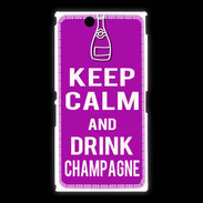 Coque Sony Xpéria Z Ultra Keep Calm Drink champagne Violet