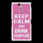 Coque Sony Xpéria Z Ultra Keep Calm Drink champagne Rose