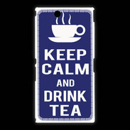 Coque Sony Xpéria Z Ultra Keep Calm Drink Tea Bleu