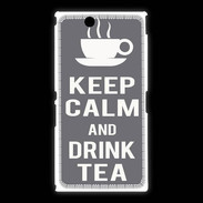 Coque Sony Xpéria Z Ultra Keep Calm Drink Tea Gris