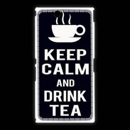 Coque Sony Xpéria Z Ultra Keep Calm Drink Tea Noir