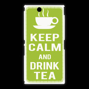 Coque Sony Xpéria Z Ultra Keep Calm Drink Tea Vert pomme