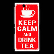 Coque Sony Xpéria Z Ultra Keep Calm Drink Tea Rouge
