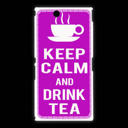 Coque Sony Xpéria Z Ultra Keep Calm Drink Tea Violet