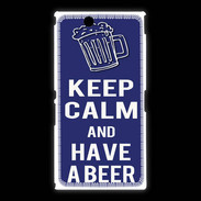 Coque Sony Xpéria Z Ultra Keep Calm Have a beer Bleu