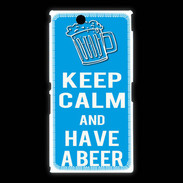 Coque Sony Xpéria Z Ultra Keep Calm Have a beer Cyan