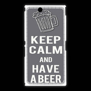 Coque Sony Xpéria Z Ultra Keep Calm Have a beer Gris