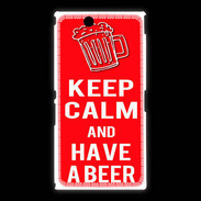 Coque Sony Xpéria Z Ultra Keep Calm Have a beer Rouge
