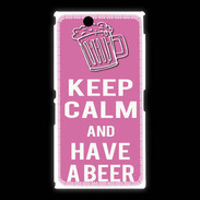 Coque Sony Xpéria Z Ultra Keep Calm Have a beer Rose