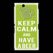 Coque Sony Xpéria Z Ultra Keep Calm Have a beer Vert pomme