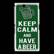 Coque Sony Xpéria Z Ultra Keep Calm Have a beer Vert