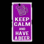 Coque Sony Xpéria Z Ultra Keep Calm Have a beer Violet