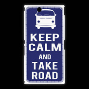Coque Sony Xpéria Z Ultra Keep Calm Take road Bleu