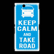 Coque Sony Xpéria Z Ultra Keep Calm Take Road Cyan