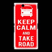 Coque Sony Xpéria Z Ultra Keep Calm Take Road Rouge
