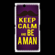 Coque Sony Xpéria Z Ultra Keep Calm Be a Man Violet