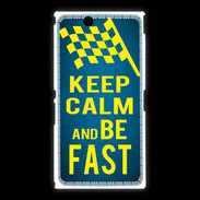 Coque Sony Xpéria Z Ultra Keep Calm and Be Fast Bleu